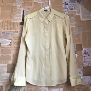 Ann Taylor Yellow Button Down